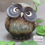 開運ふくろう5号（青色）特別色｜中村陶器 信楽焼の通販サイト （滋賀